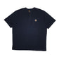 Mens Navy Carhartt Henley Short Sleeve T Shirt
