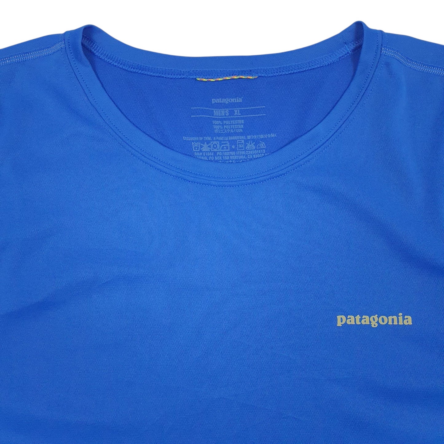 Mens Blue Patagonia Capilene  T Shirt