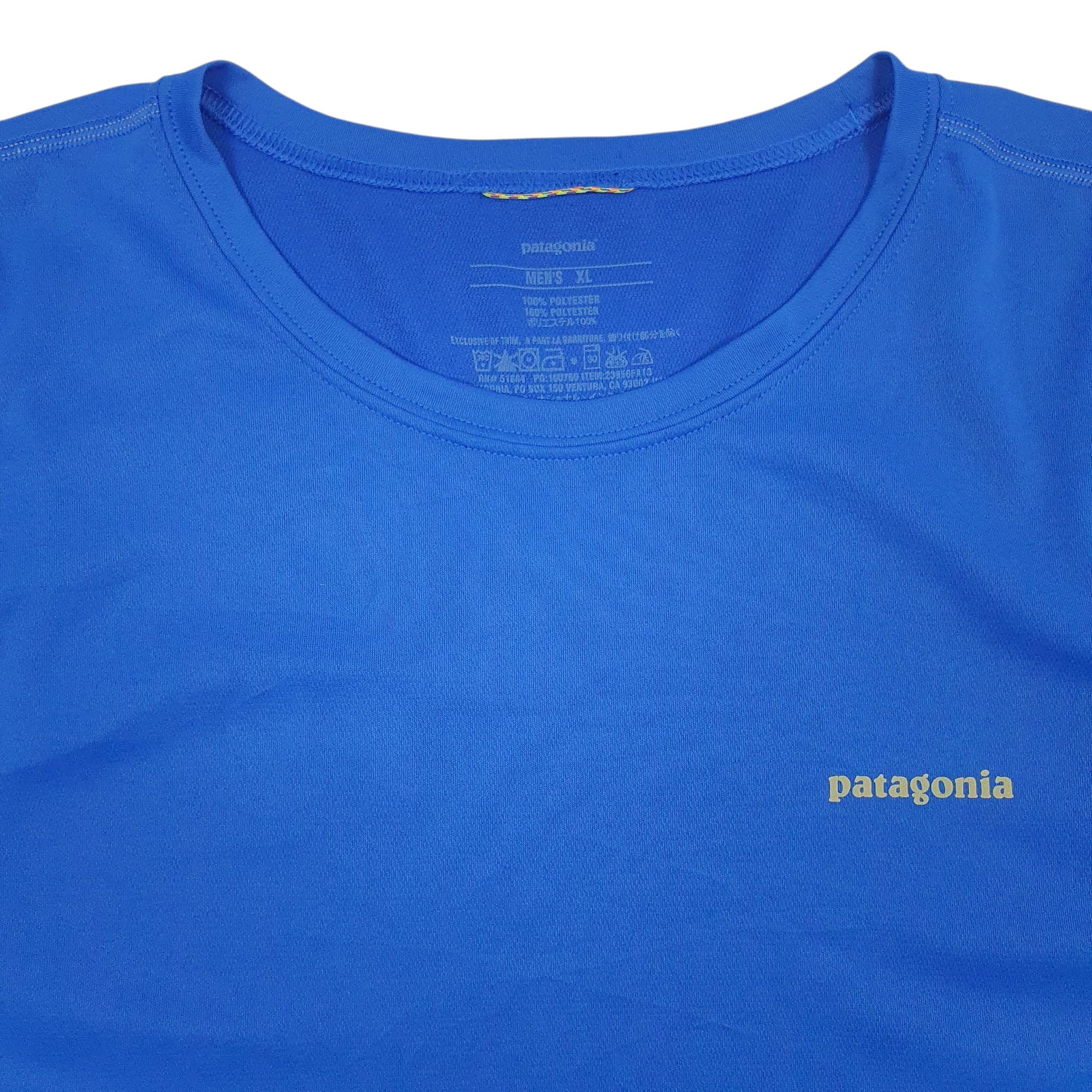 Mens Blue Patagonia Capilene  T Shirt