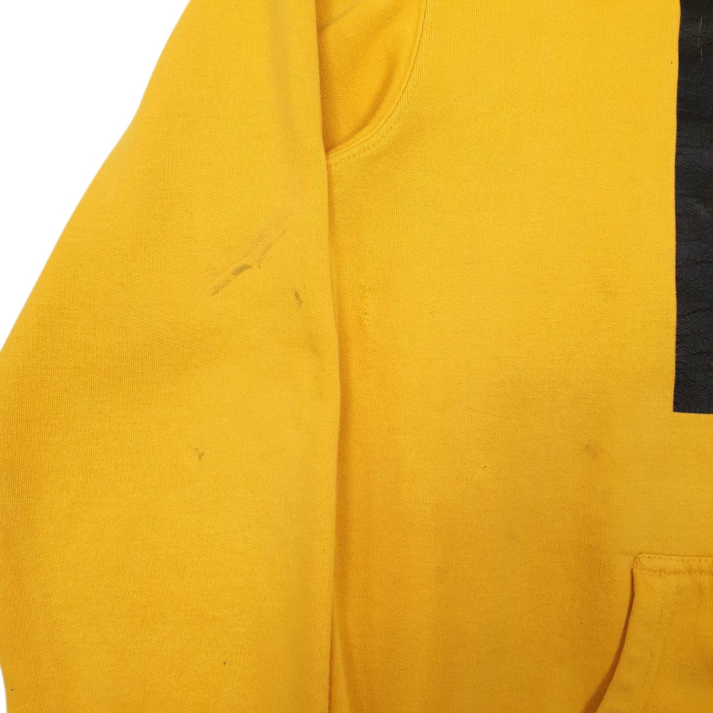 Mens Yellow The North Face Spellout Hoodie Jumper