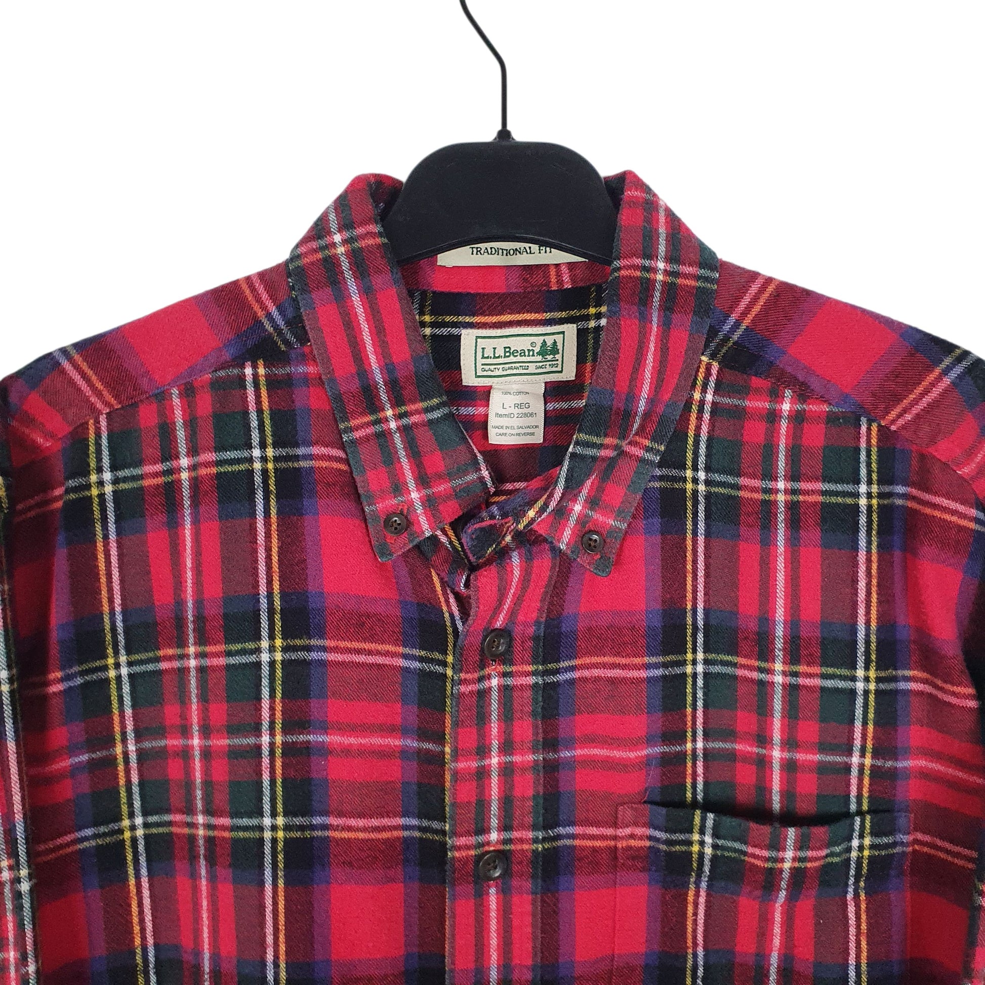 Mens Pink L.L.Bean Thick Flannel  Shirt
