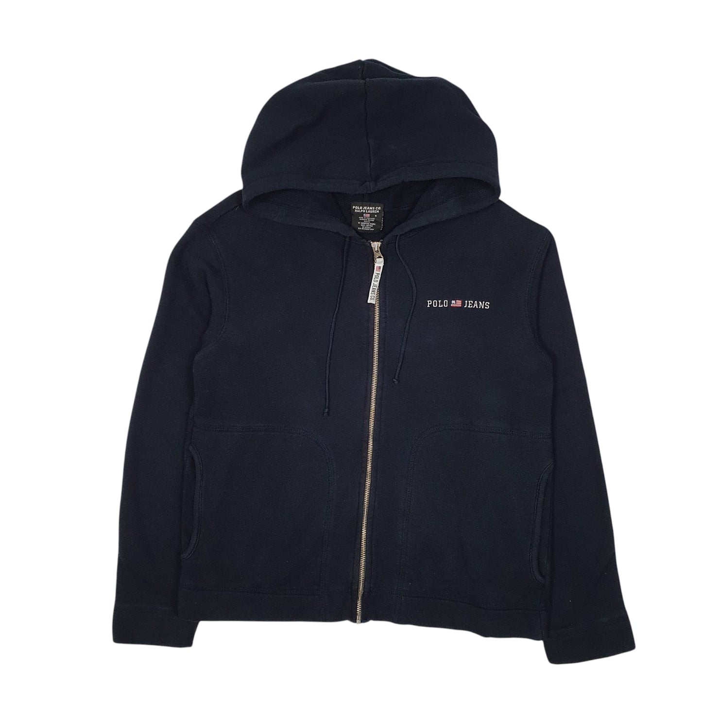 Womens Navy Ralph Lauren Polo Jeans Hoodie Full Zip Jumper