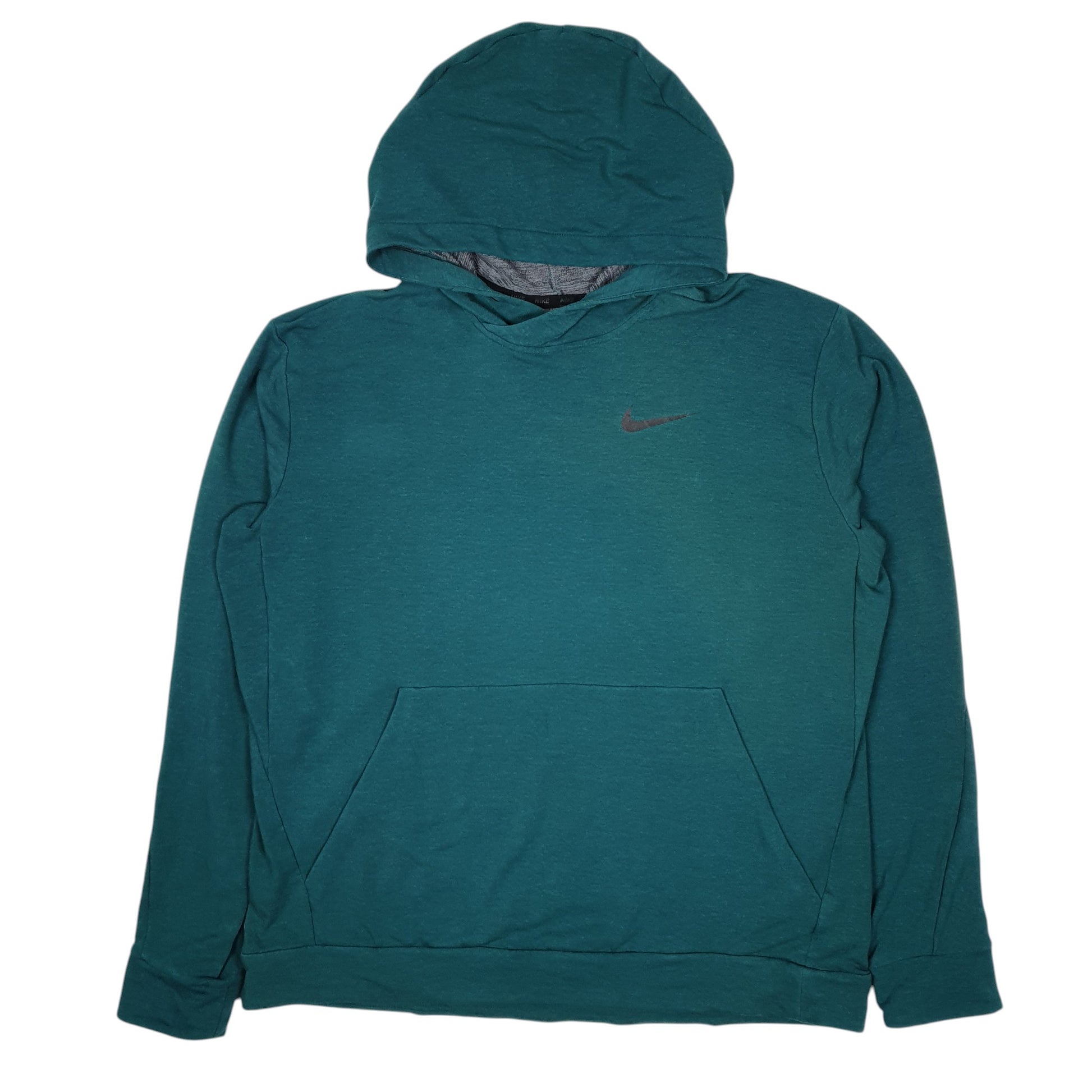 Mens Green Nike Lightweight Dri Fit Hoodie Jumper