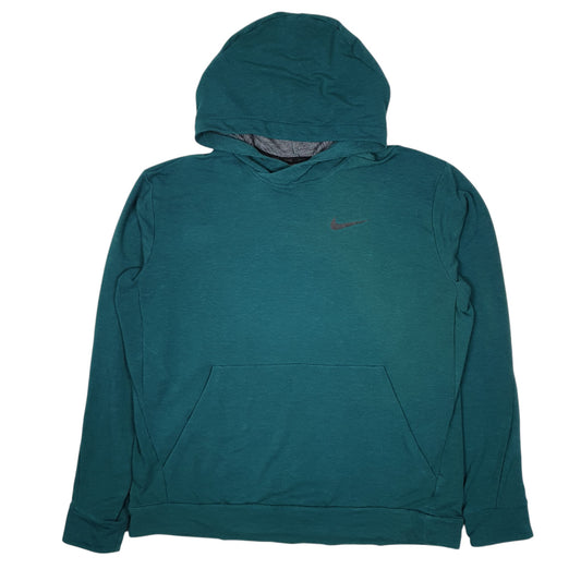 Mens Green Nike Lightweight Dri Fit Hoodie Jumper
