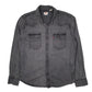 Mens Grey Levis Western Popper Long Sleeve Shirt