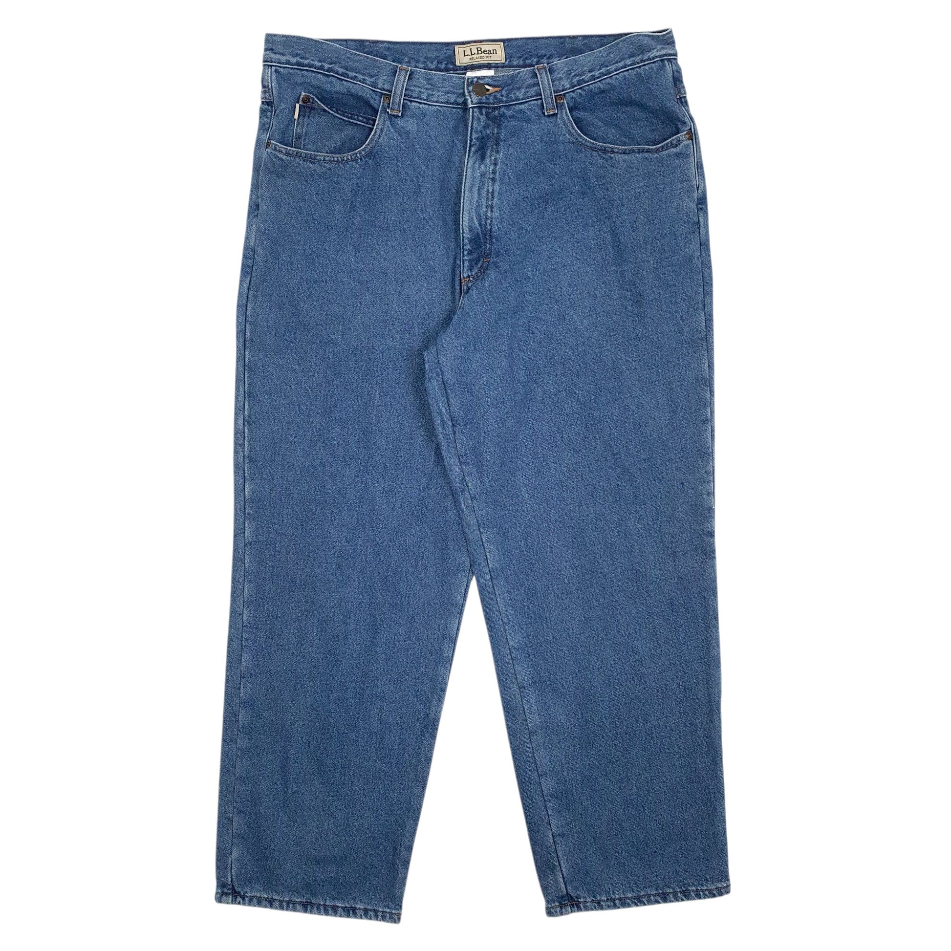 Mens Blue L.L.Bean  Relaxed JeansW38 L29