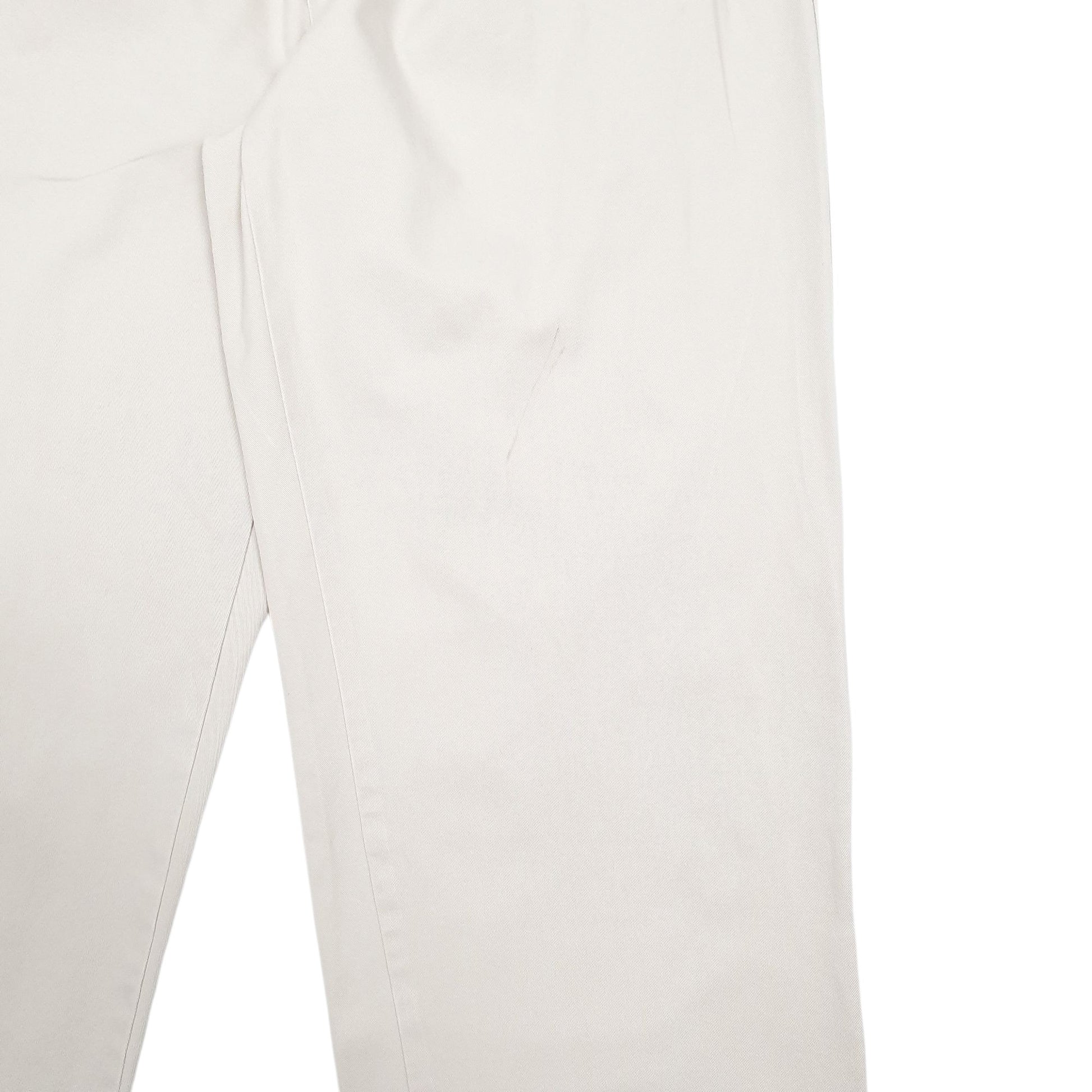 Mens Cream Polo Ralph Lauren Andrew Pant Pleated 90s  Trousers