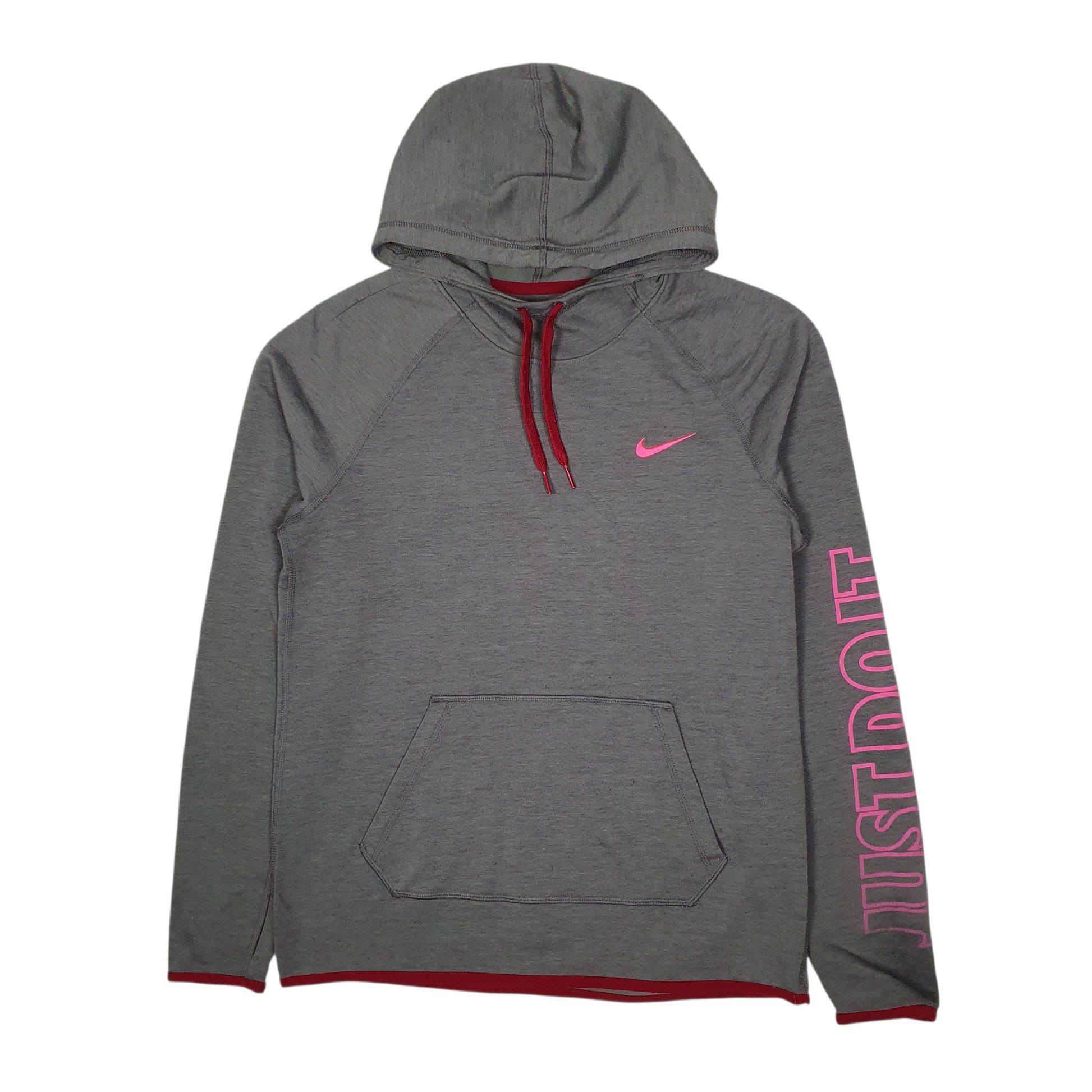 Womens Grey Nike Dri Fit Lightweight Hoodie Jumper