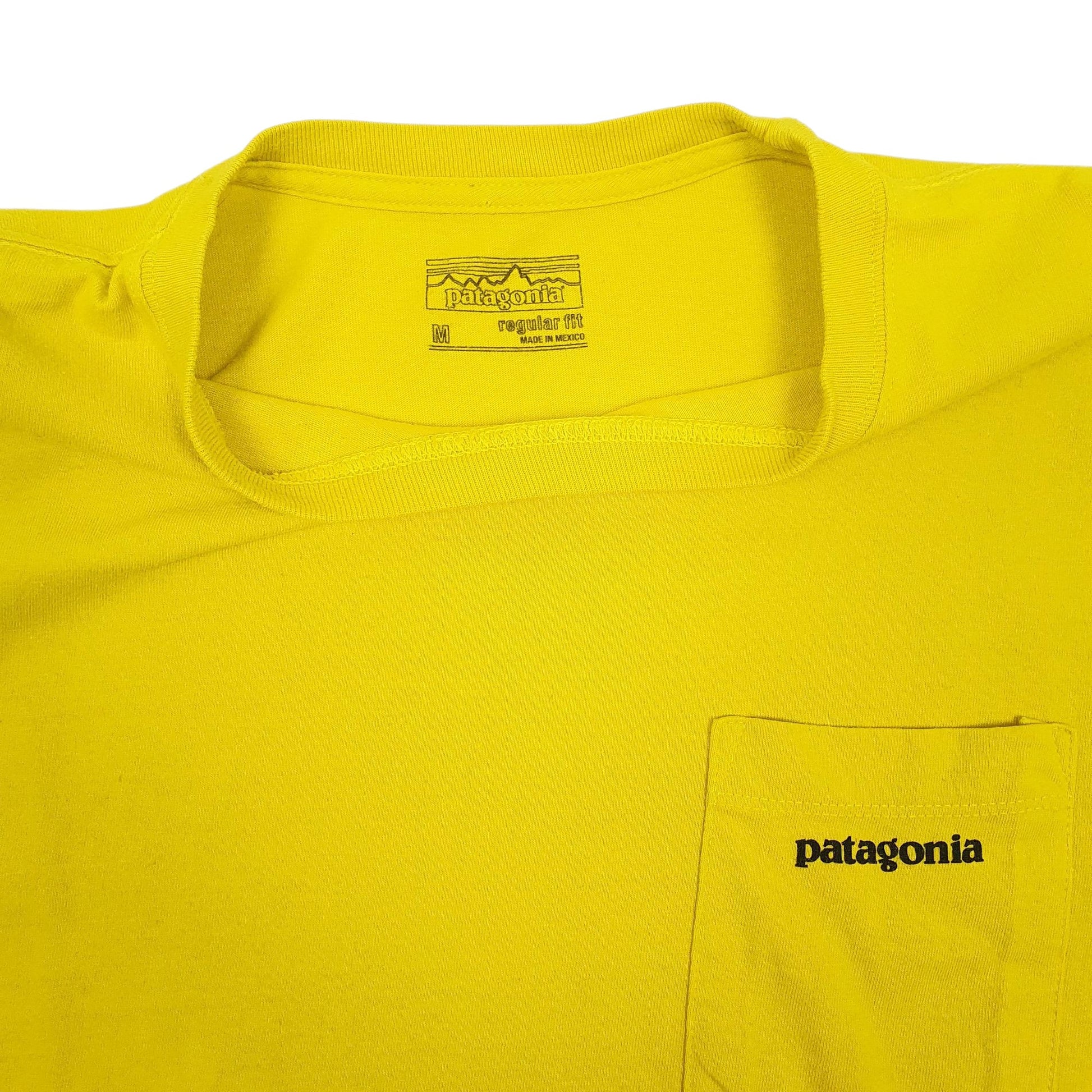 Mens Yellow Patagonia   T Shirt