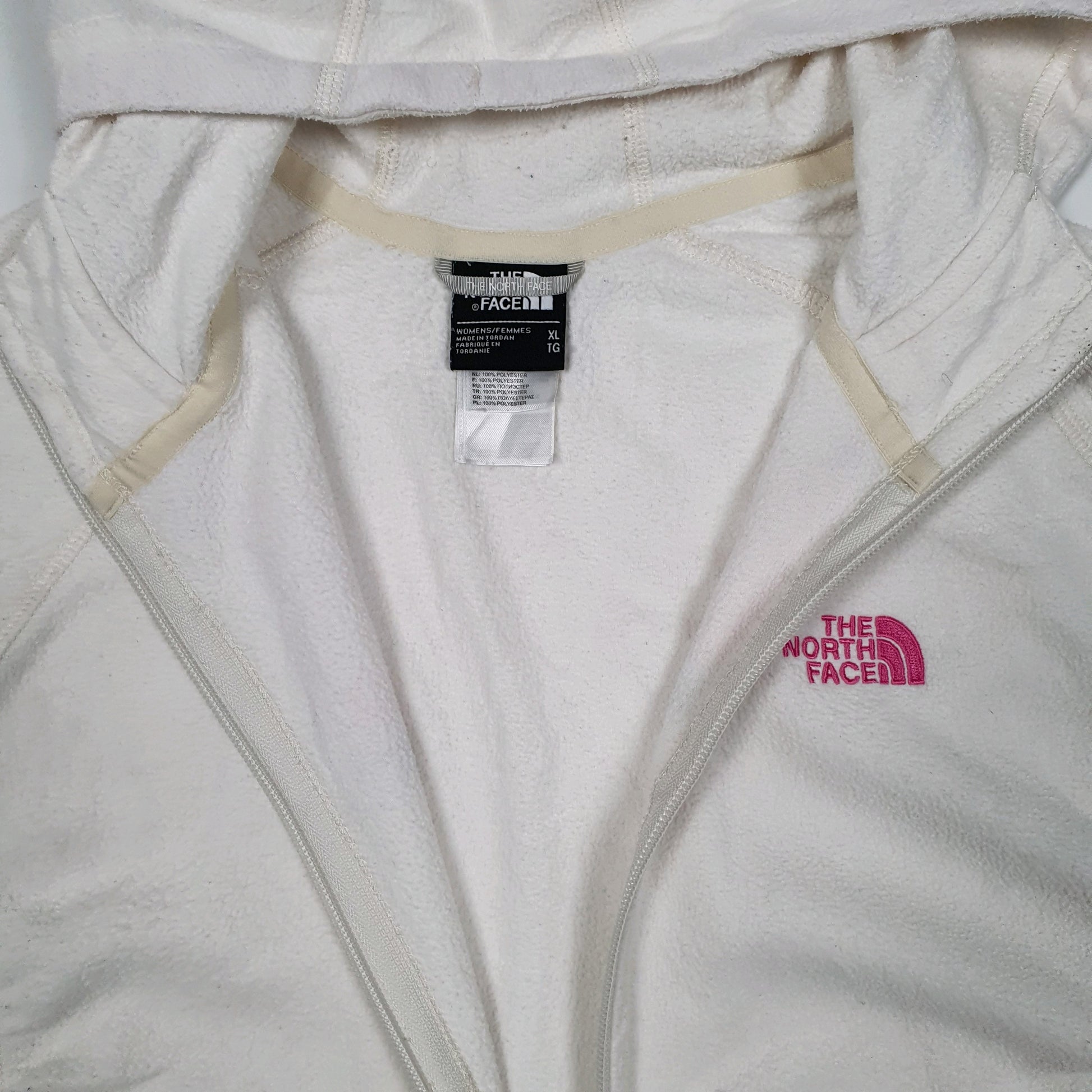 Womens White The North Face Hoodie Full Zip Jumper