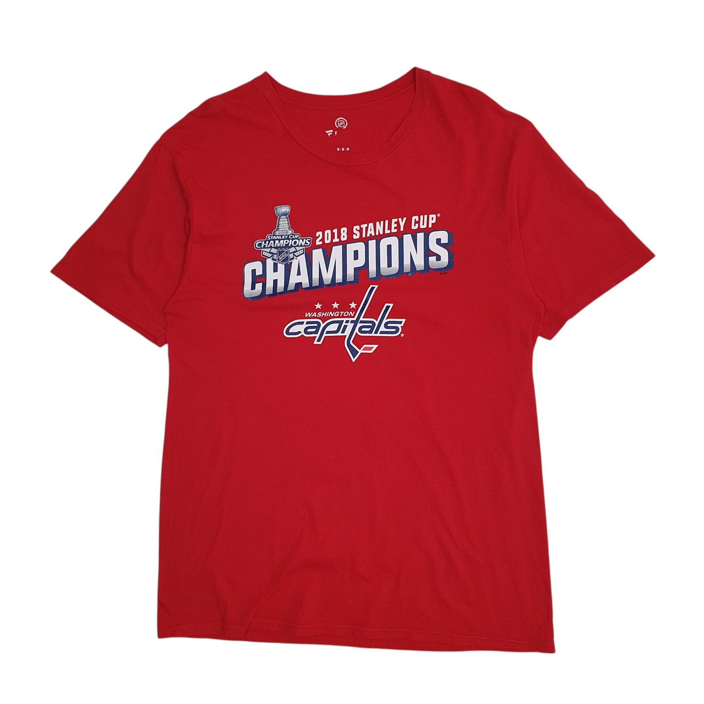 Mens Red NHL Washington Capitals Hockey Stanley Cup Short Sleeve T Shirt