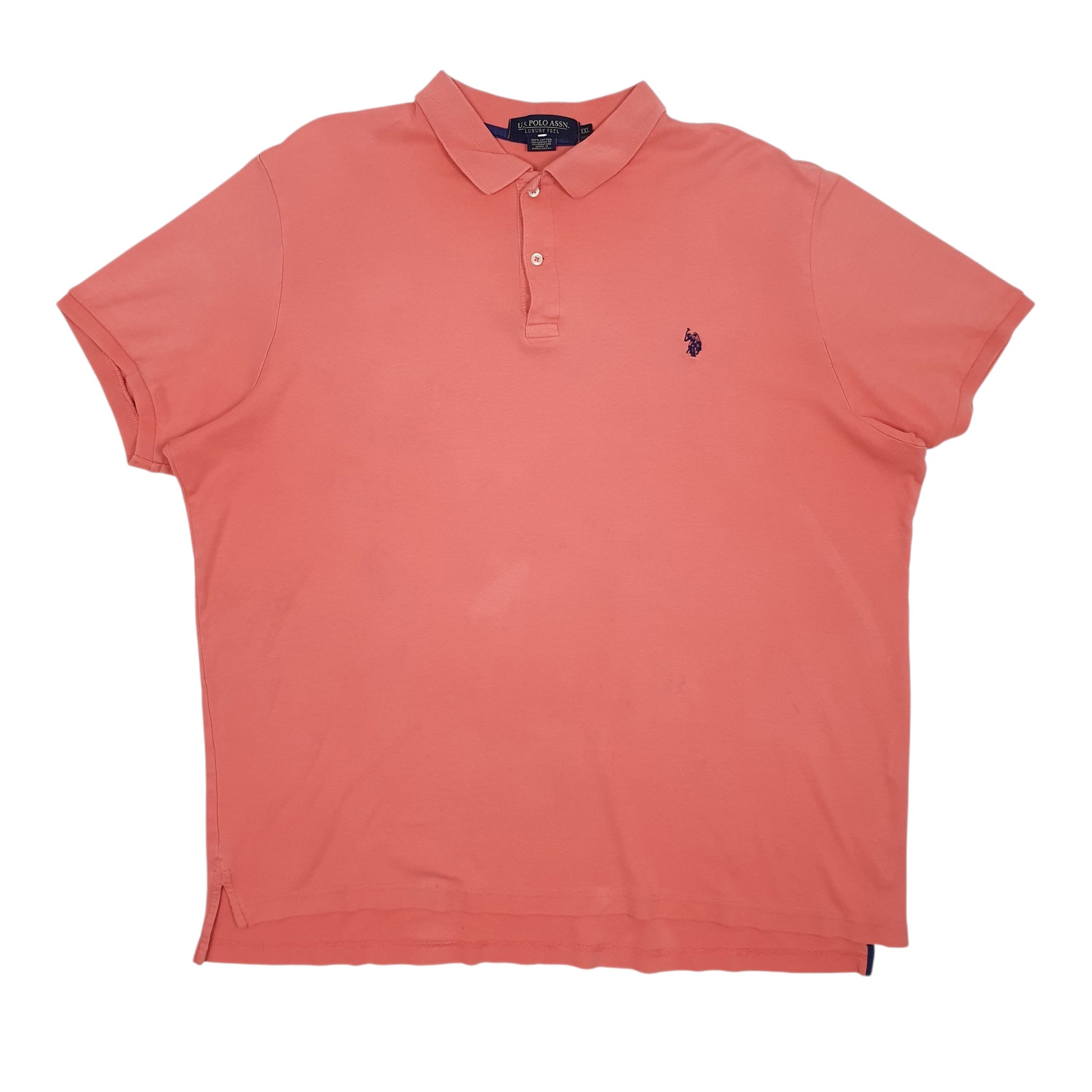 Mens Pink US Polo Assn Luxury Feel Short Sleeve Polo Shirt