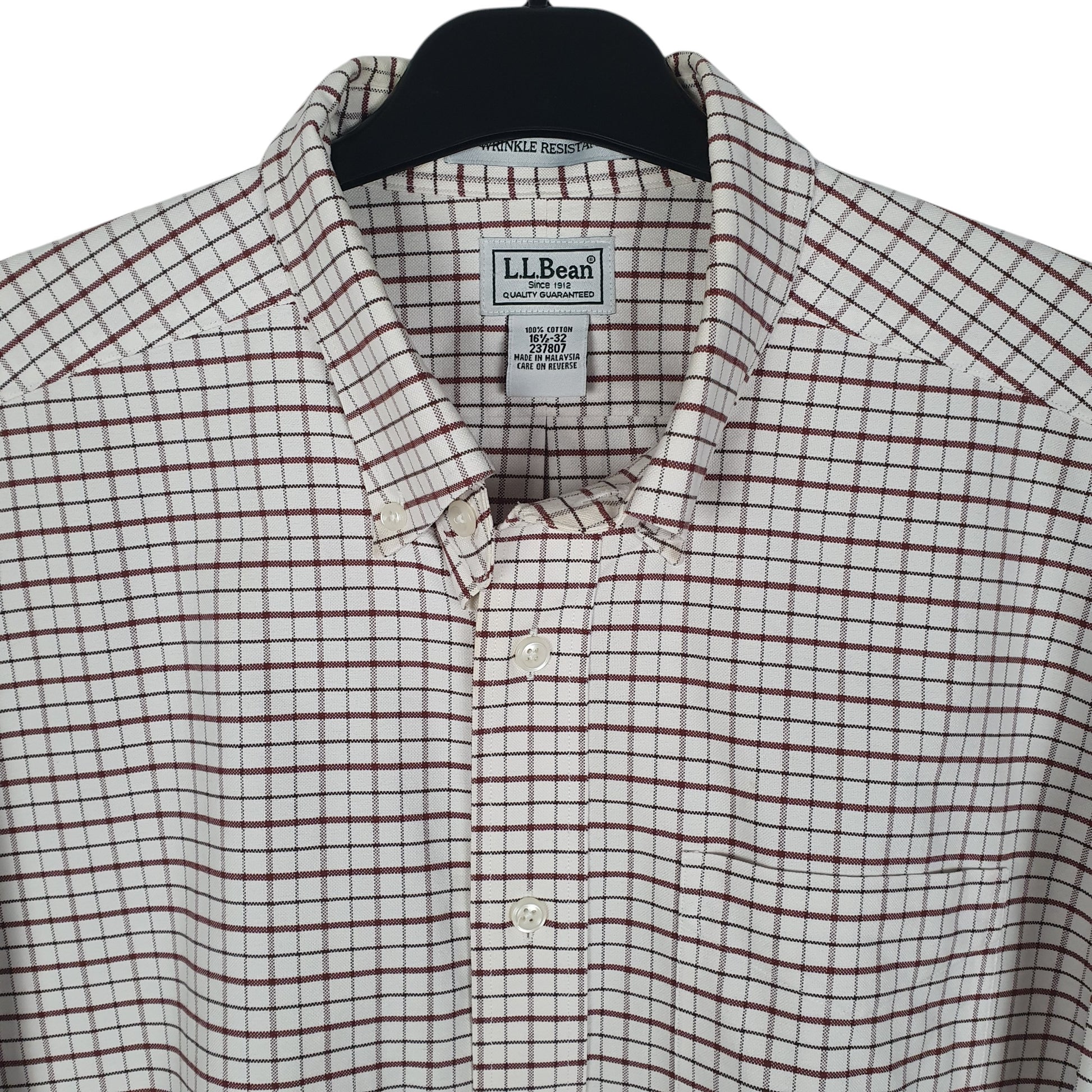 Mens Burgundy L.L.Bean   Shirt