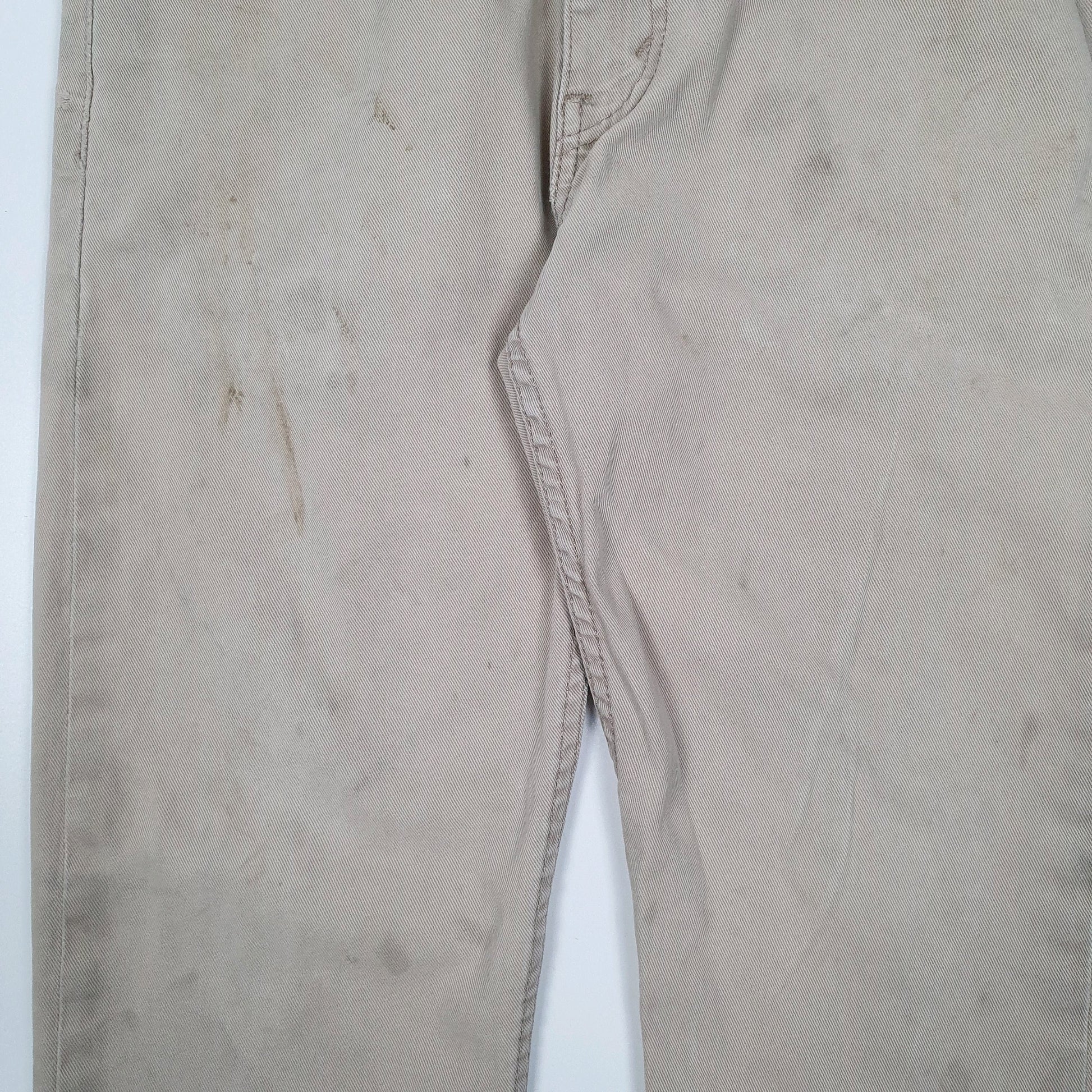 Mens Beige Levis 502 Slim  Trousers