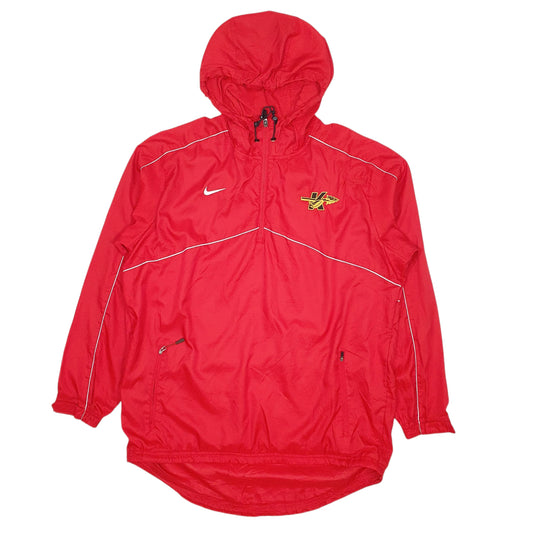Mens Red Nike Crewneck Coat