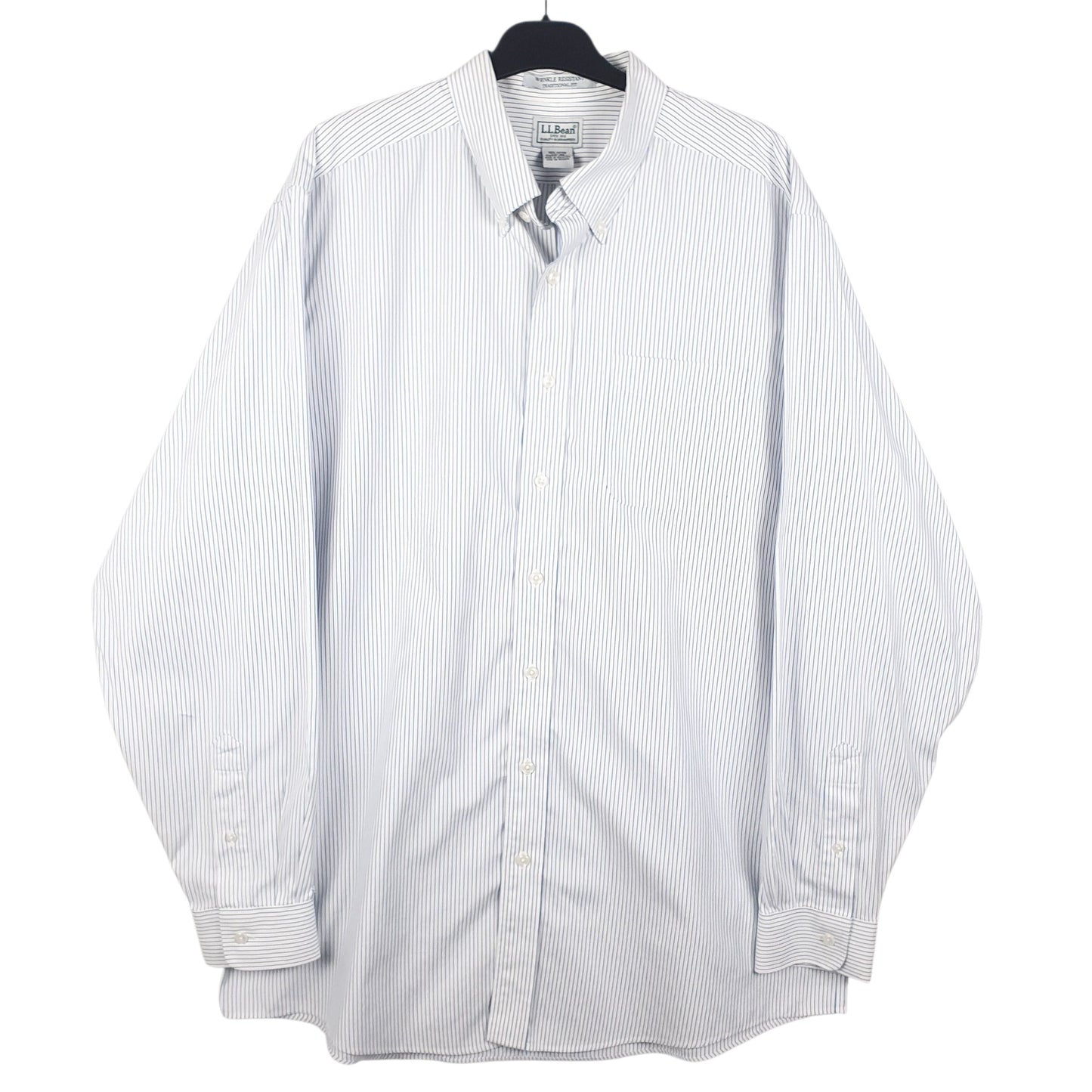 Mens White L.L.Bean  Long Sleeve Shirt