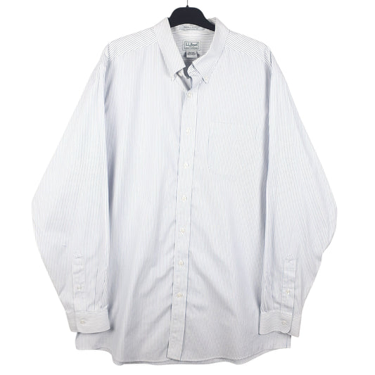 Mens White L.L.Bean  Long Sleeve Shirt