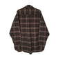 Mens Brown L.L.Bean Chamois Thick Flannel Plaid  Shirt