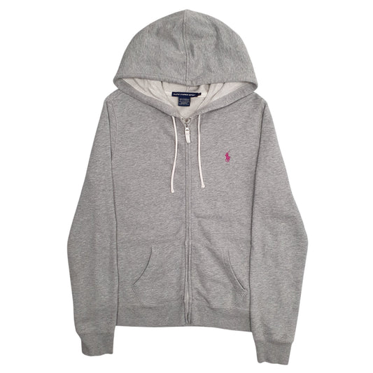 Womens Grey Ralph Lauren Hoodie Full Zip Jumper