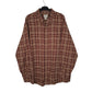 Mens Brown L.L.Bean Heavy Plaid Long Sleeve Shirt