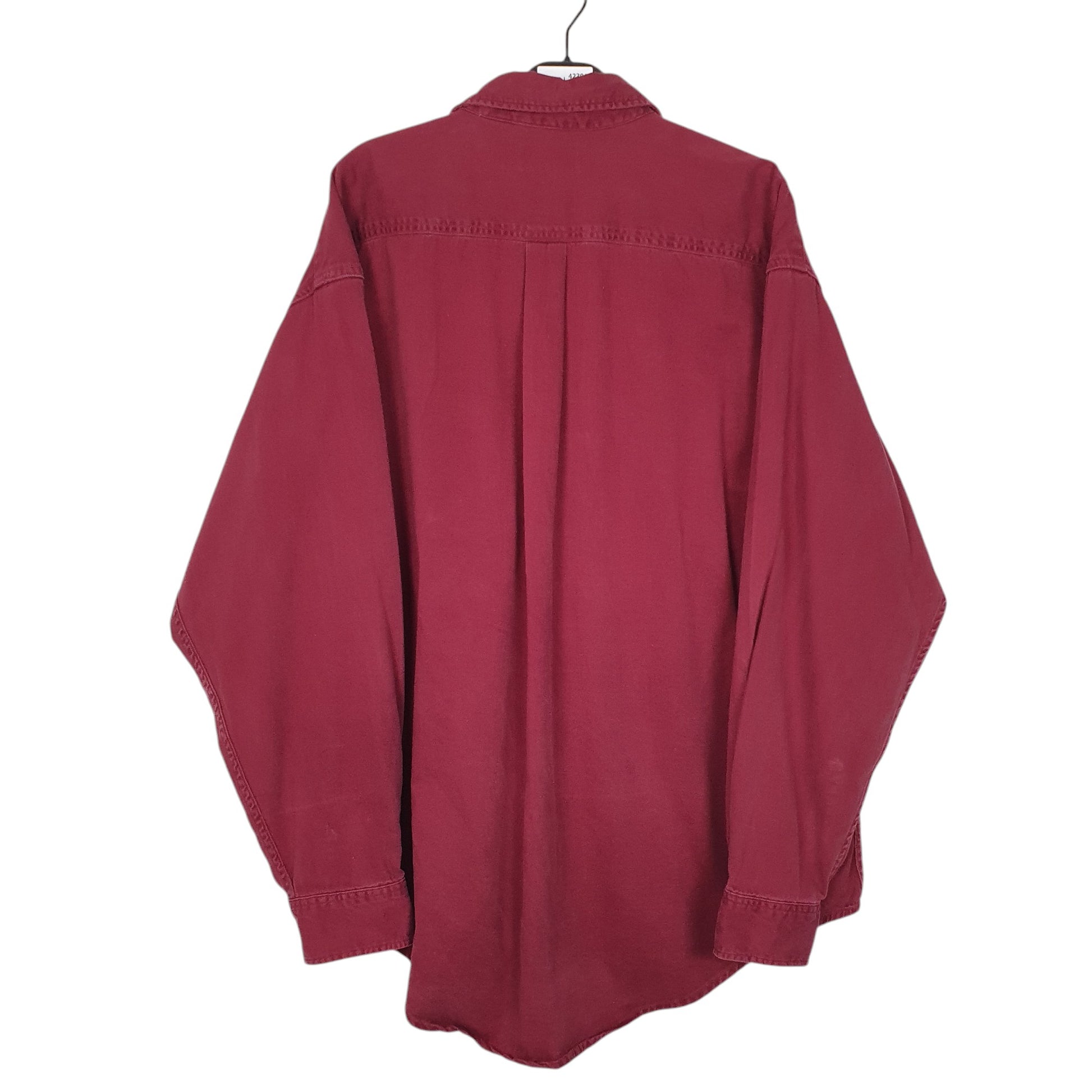 Mens Burgundy L.L.Bean Vintage 90s Made In Canada  Shirt