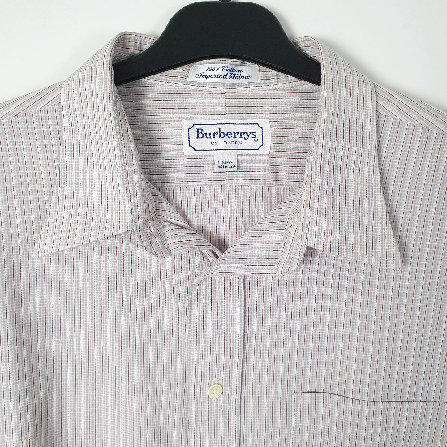 Mens Red Burberry Vintage 90s  Shirt