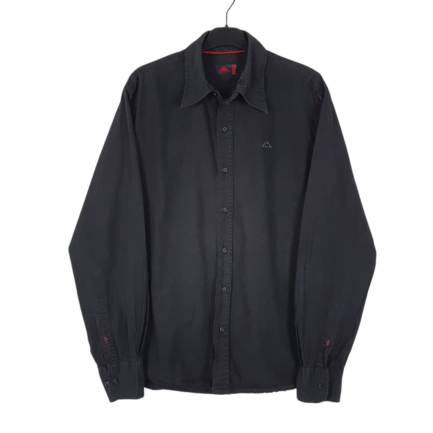 Mens Black Kappa  Long Sleeve Shirt