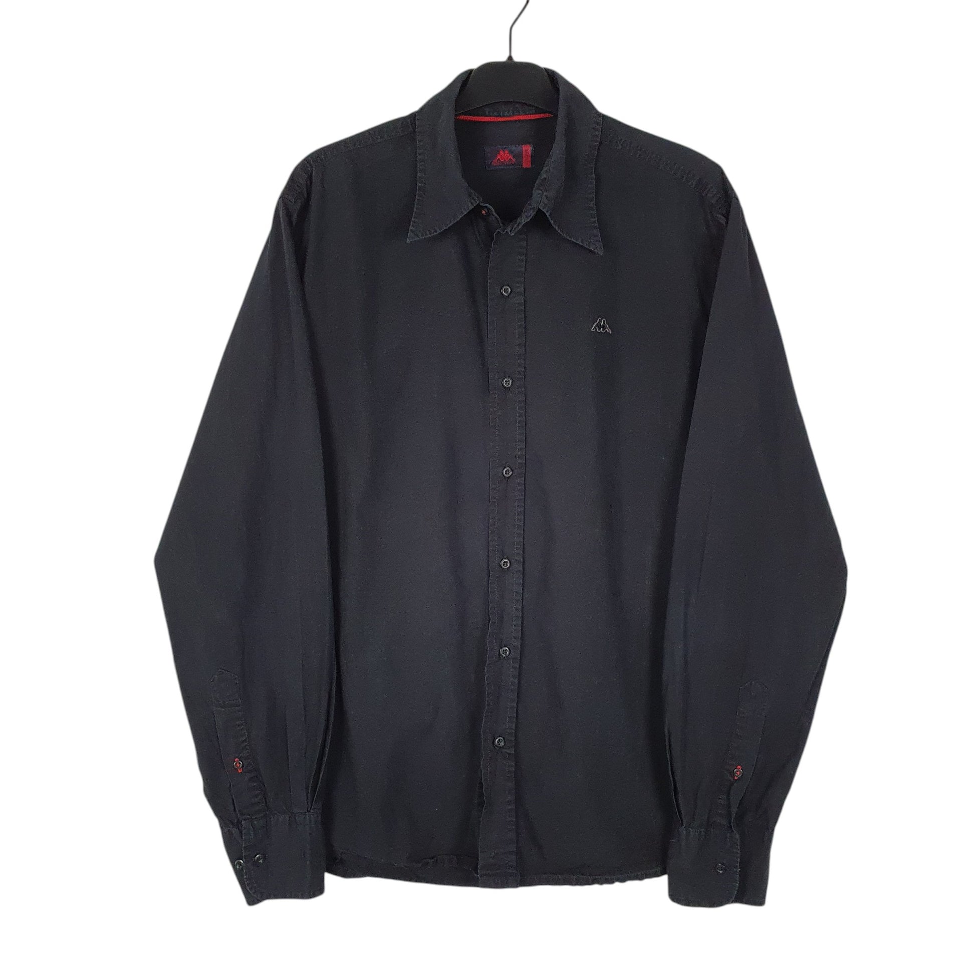 Mens Black Kappa  Long Sleeve Shirt