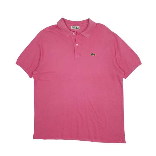 Mens Pink Lacoste  Short Sleeve Polo Shirt