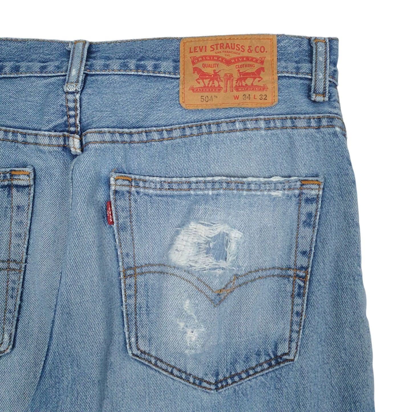 Mens Blue Levis Distressed  Jeans