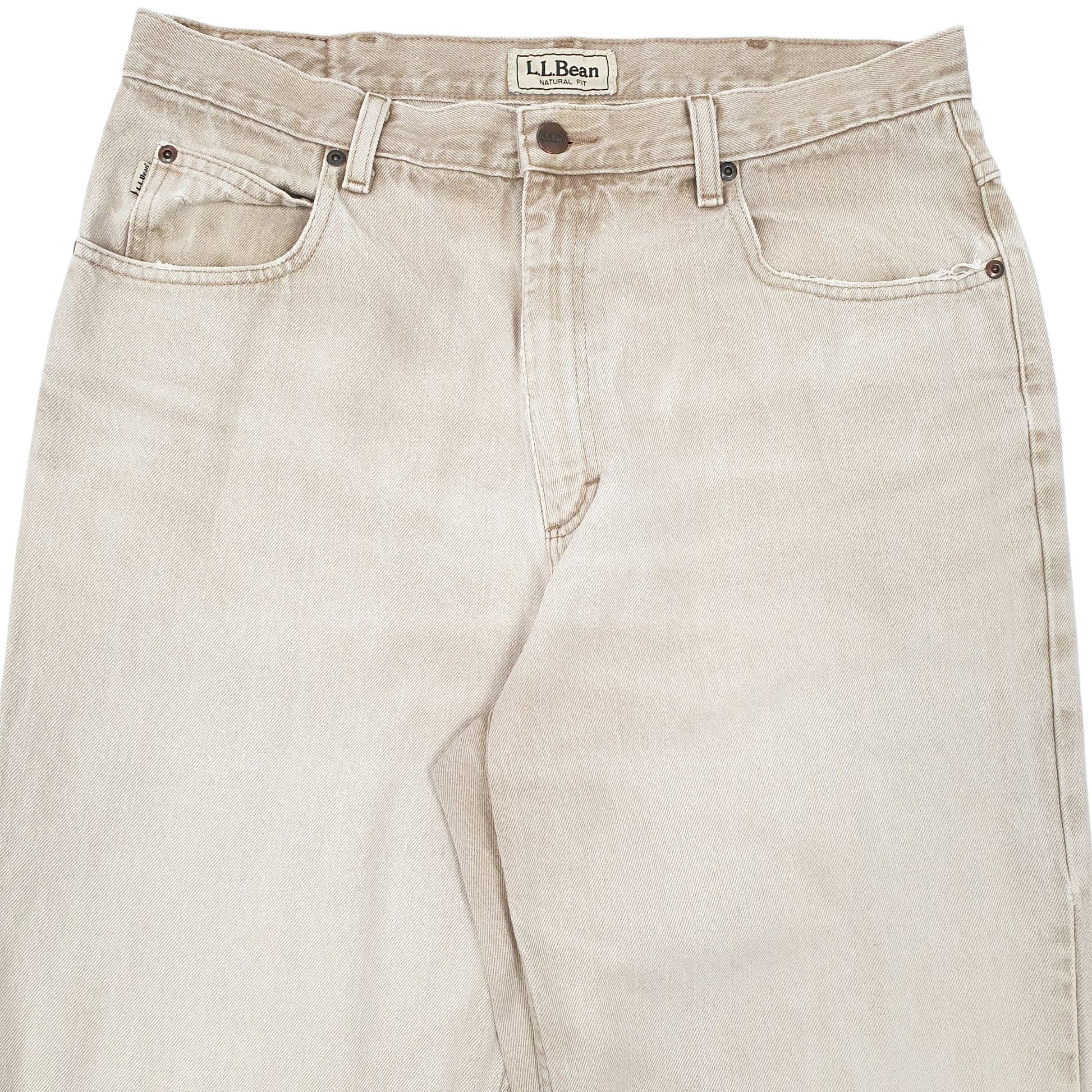 Mens Beige L.L.Bean   Jeans