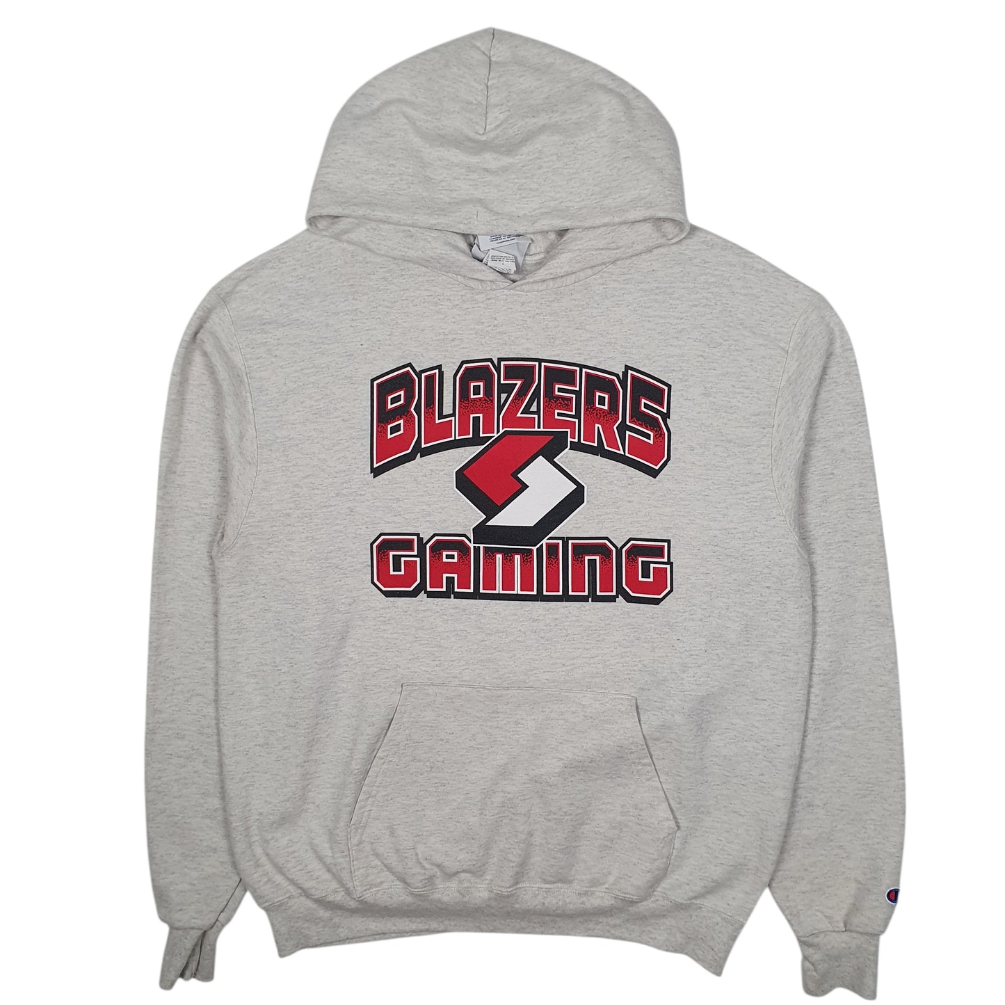 Mens Grey Champion Blazers Gaming Hoodie Jumper