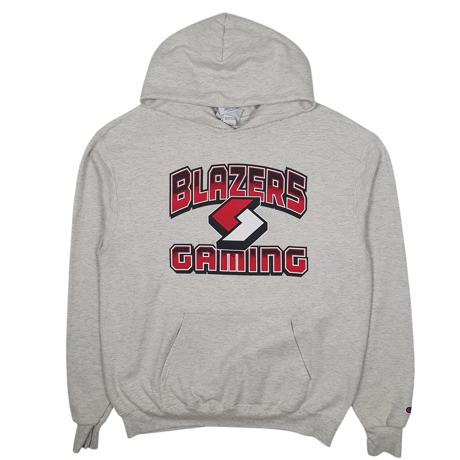 Mens Grey Champion Blazers Gaming Hoodie Jumper