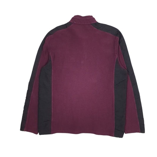 Mens Burgundy Calvin Klein  Quarter Zip Jumper