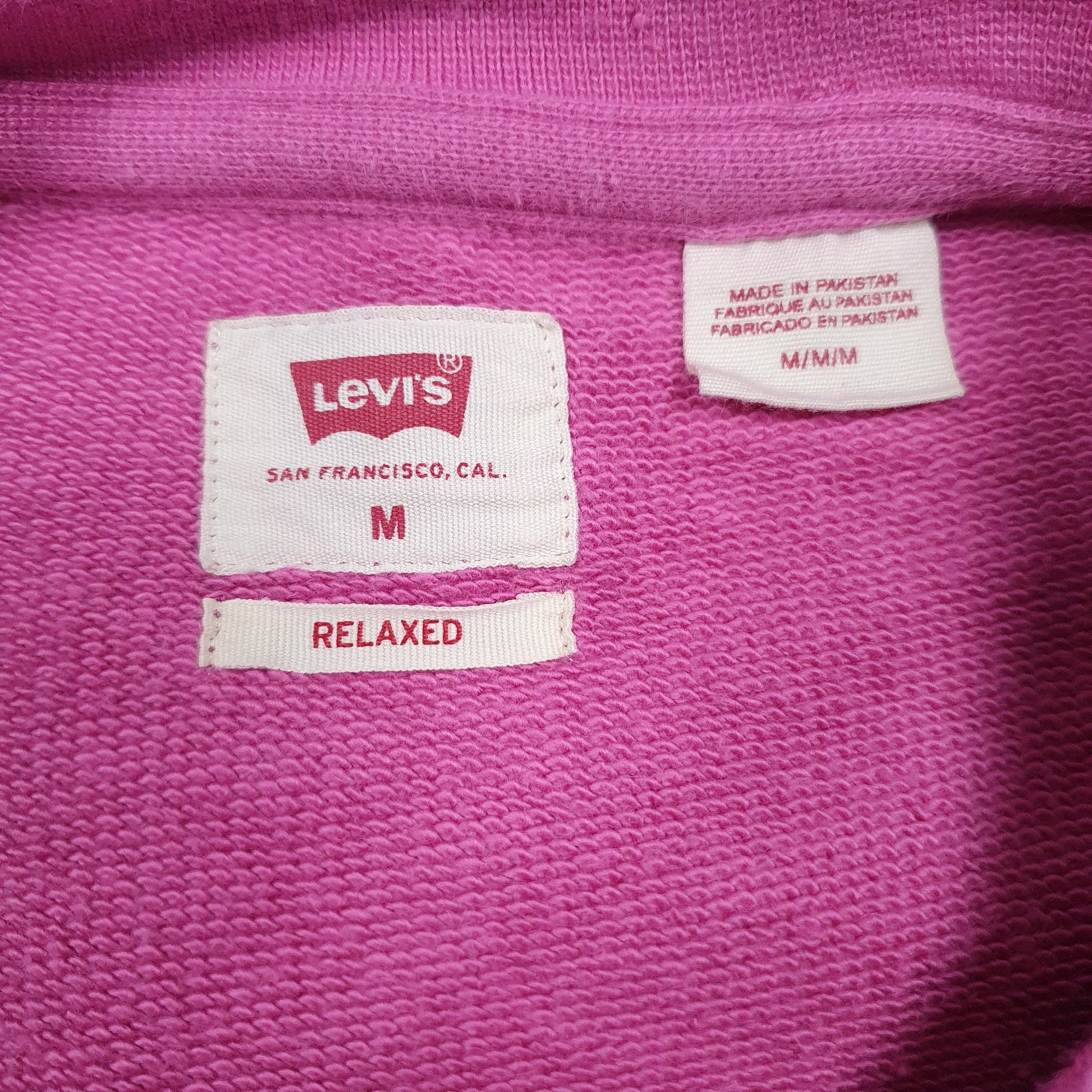 Mens Pink Levis Baggy Crewneck Jumper