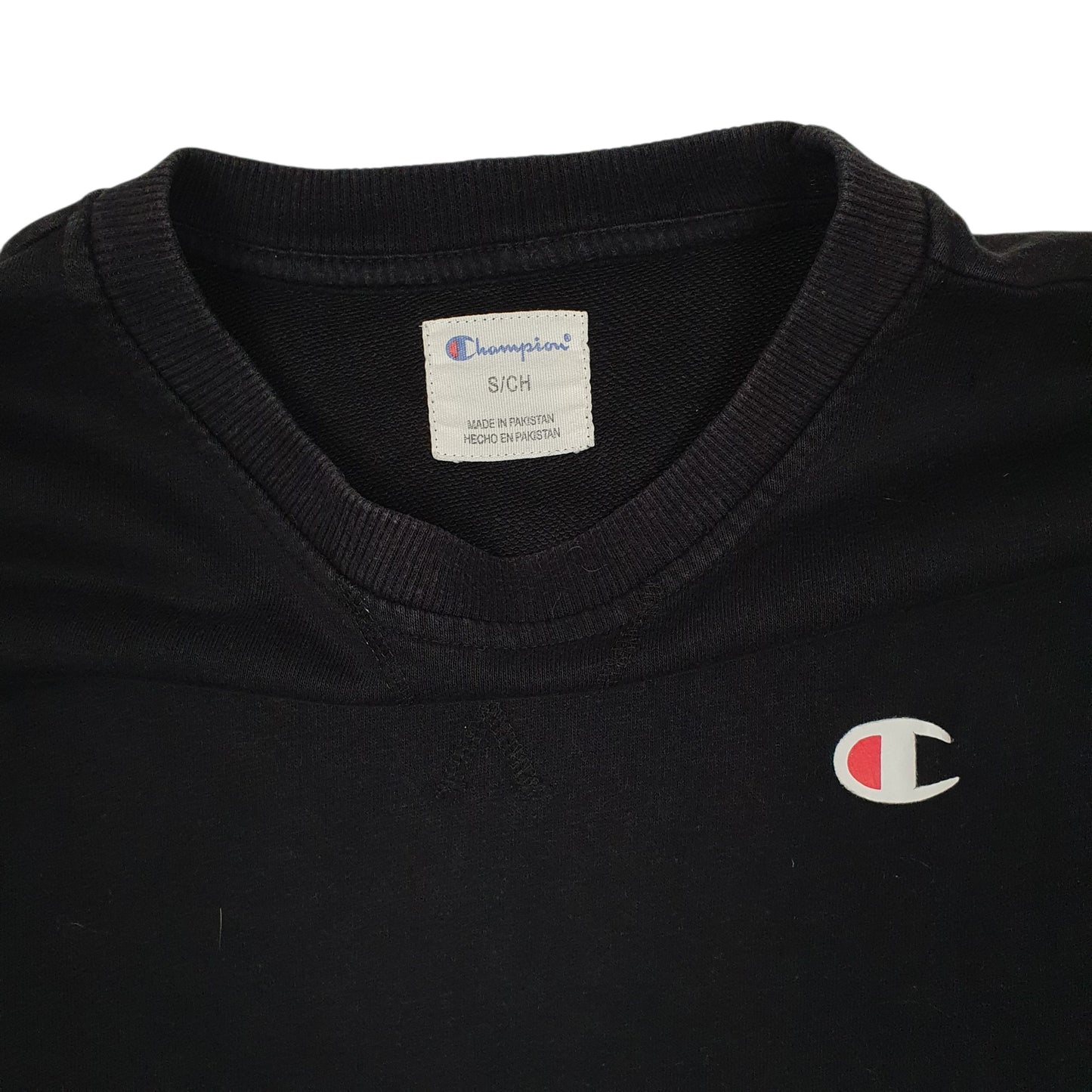 Mens Black Champion Lightweight Crewneck Jumper