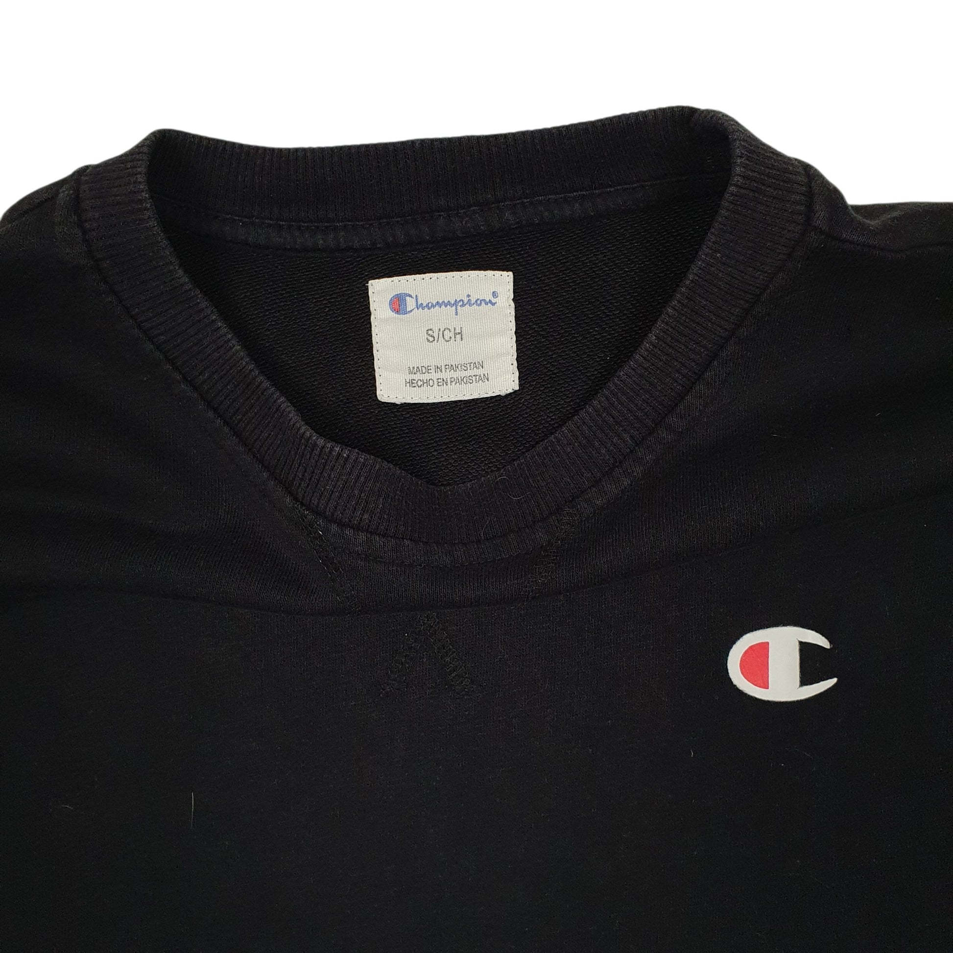 Mens Black Champion Lightweight Crewneck Jumper