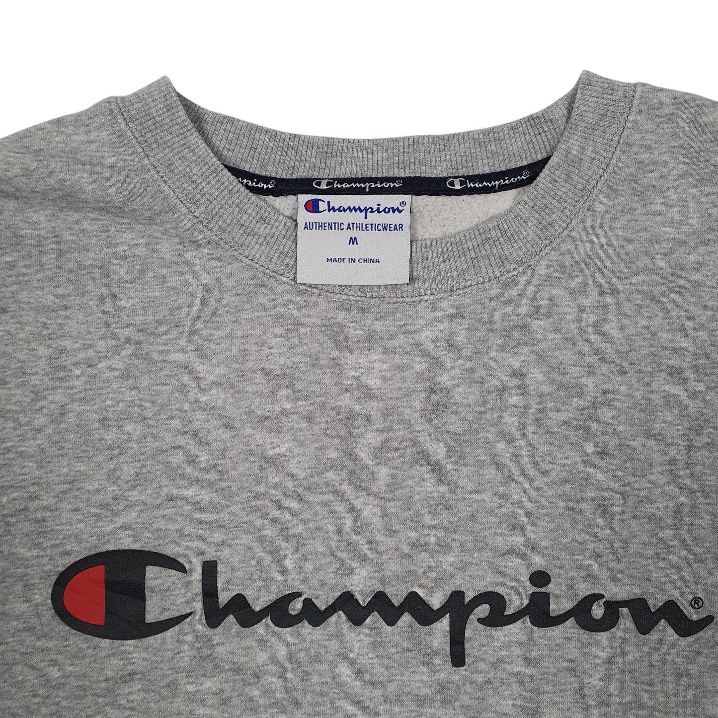 Mens Grey Champion  Crewneck Jumper