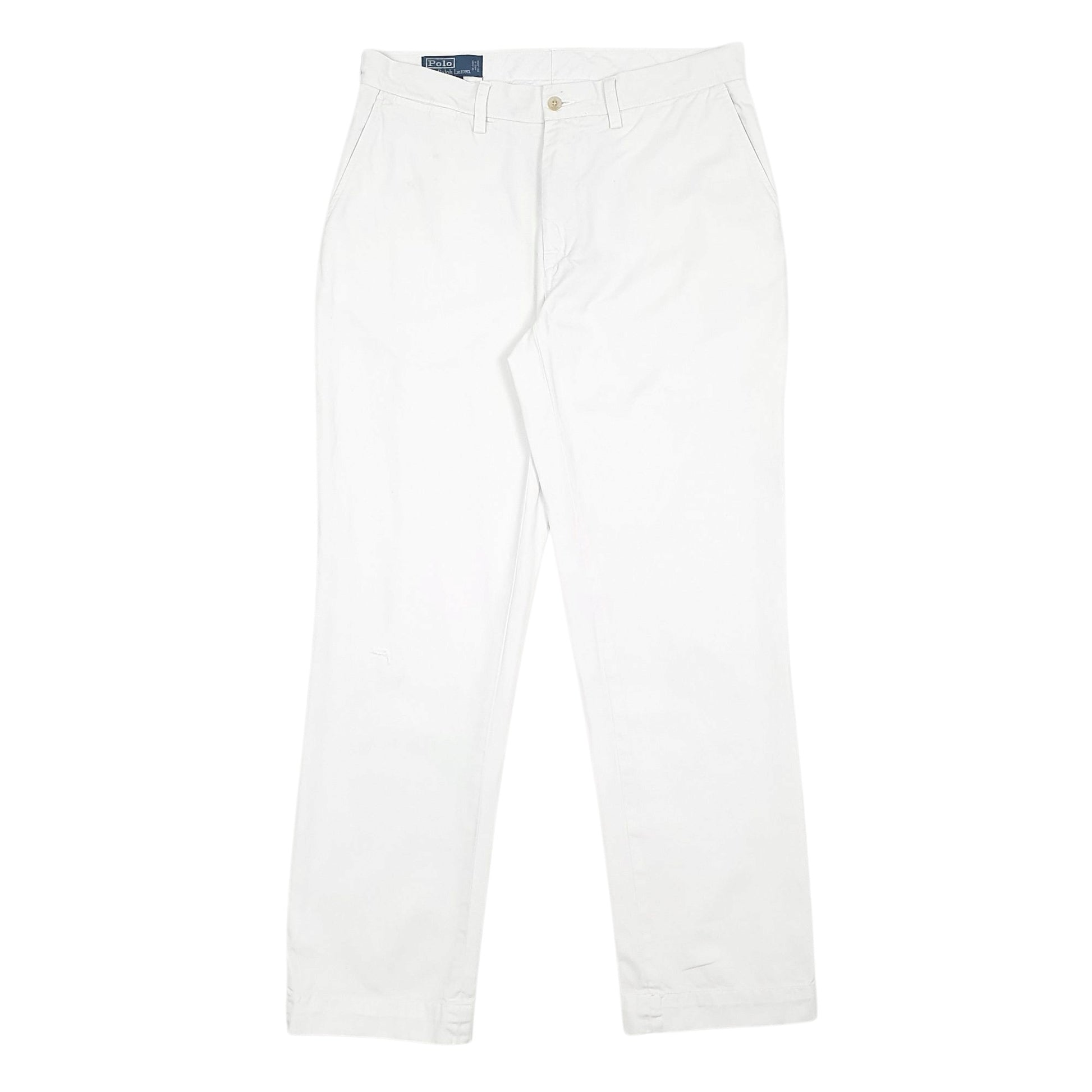 Mens White Polo Ralph Lauren Suffield Pant Vintage Chino Trousers