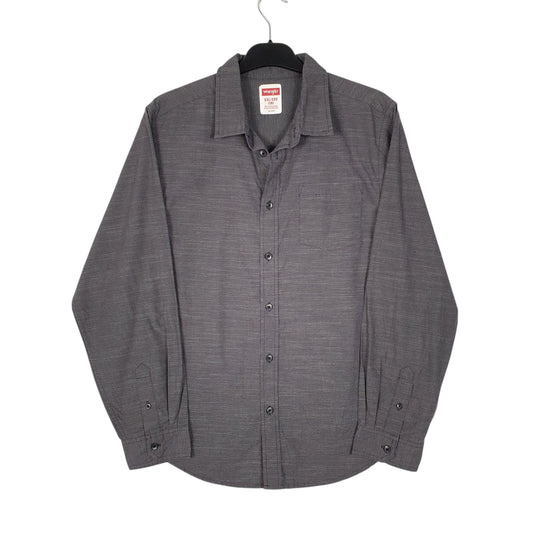 Mens Grey Wrangler  Long Sleeve Shirt