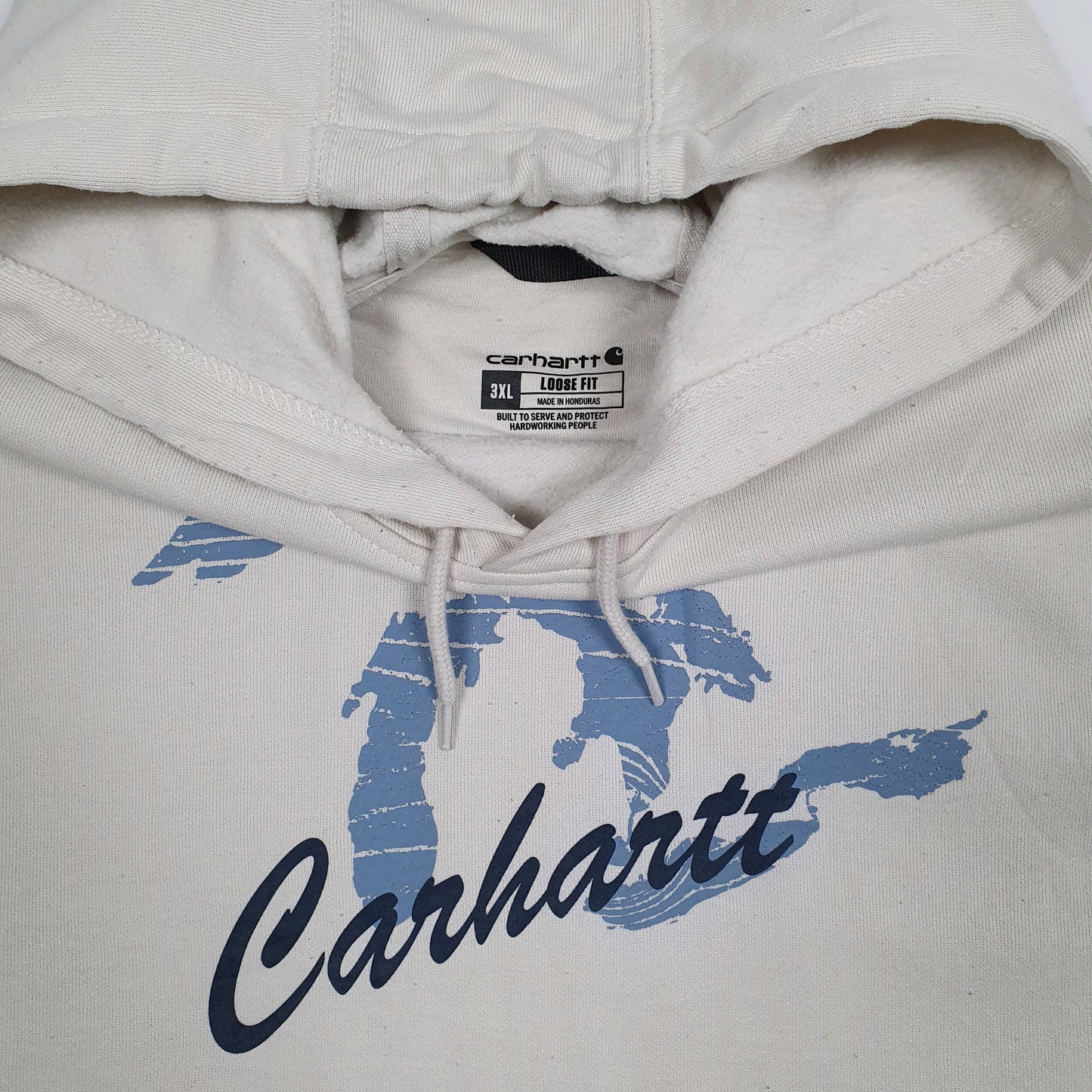 Mens Cream Carhartt  Hoodie Jumper