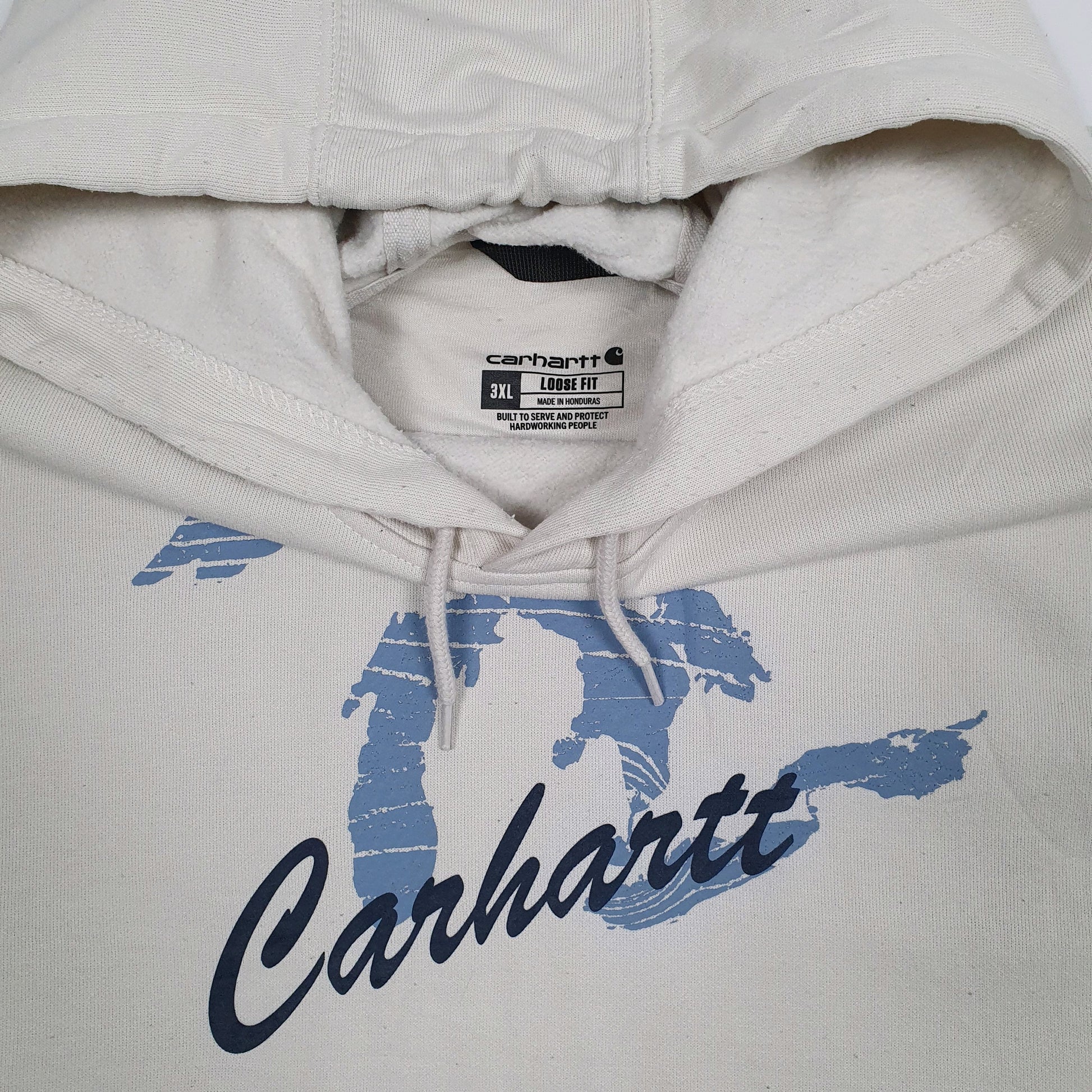Mens Cream Carhartt  Hoodie Jumper