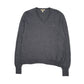 Mens Grey Burberry  V Neck Jumper