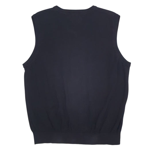 Mens Black Tommy Hilfiger Lightweight Vest Jumper