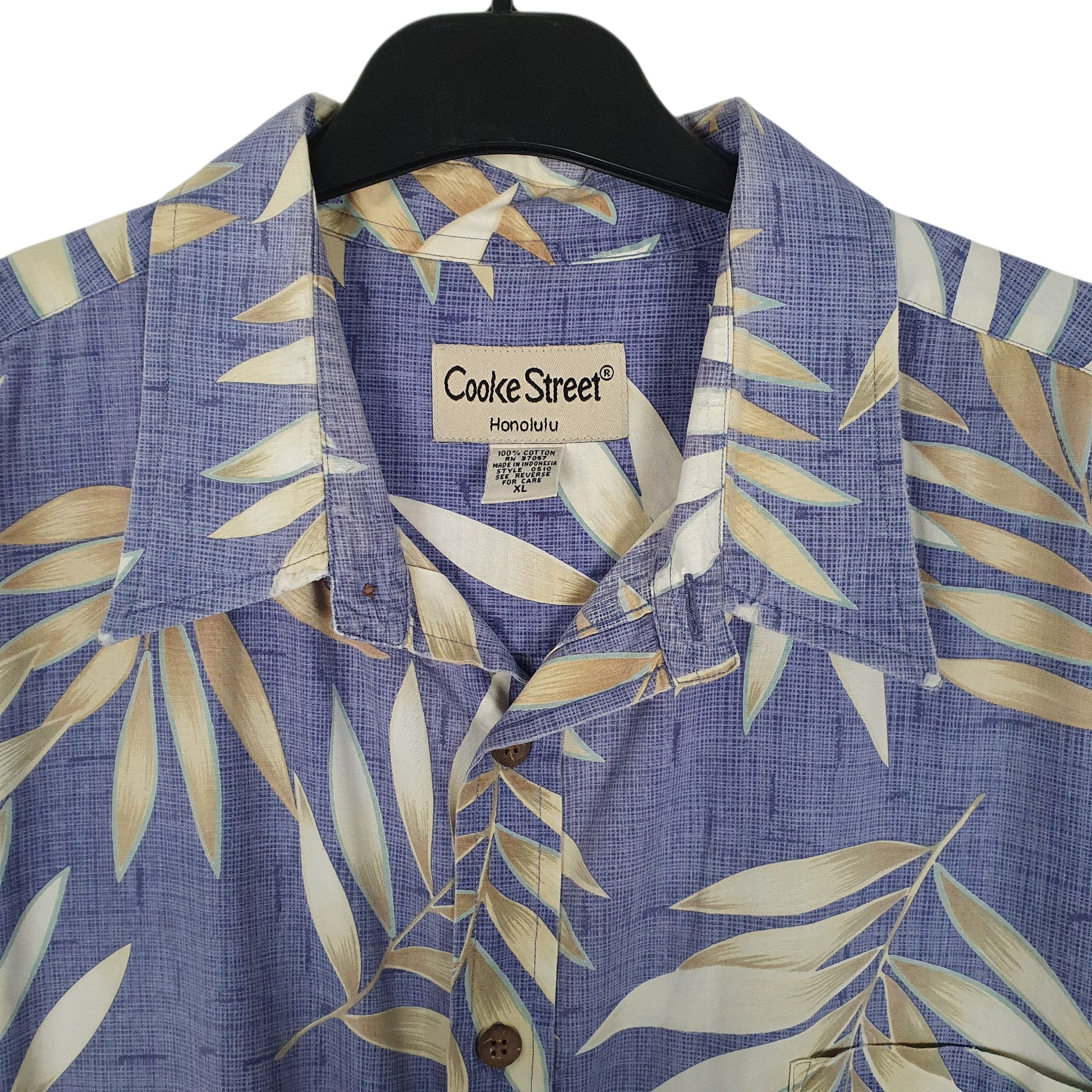 Mens Purple Cooke Street Hawaiian  Shirt