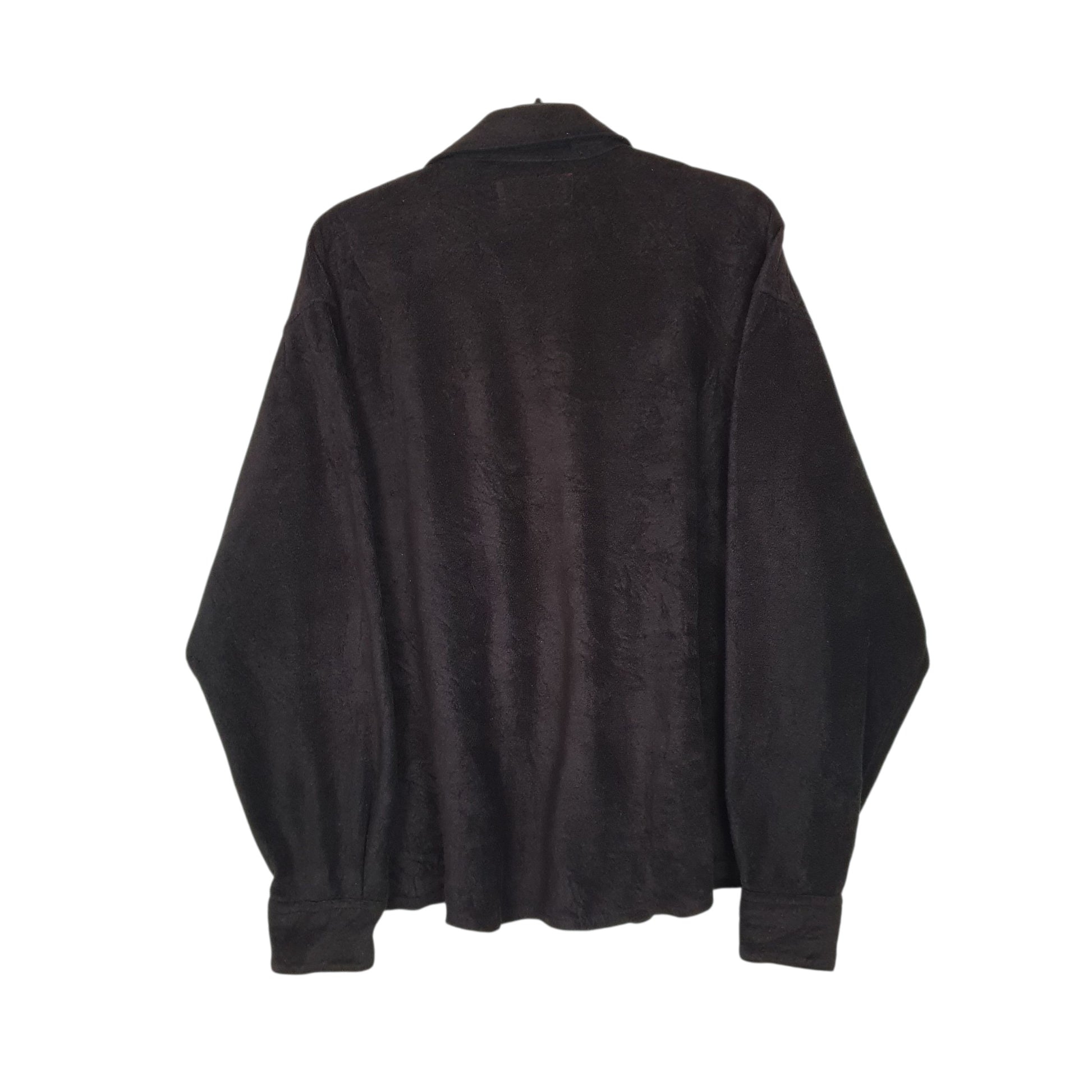 Mens Black Wrangler Fleece Shacket  Shirt