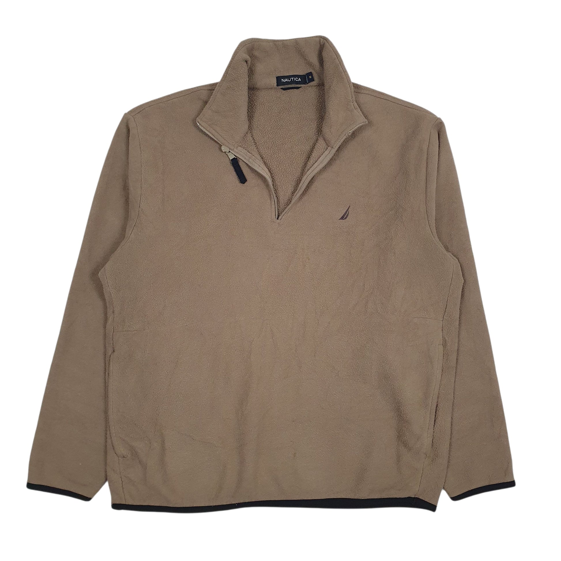 Mens Brown Nautica  Quarter Zip Jumper