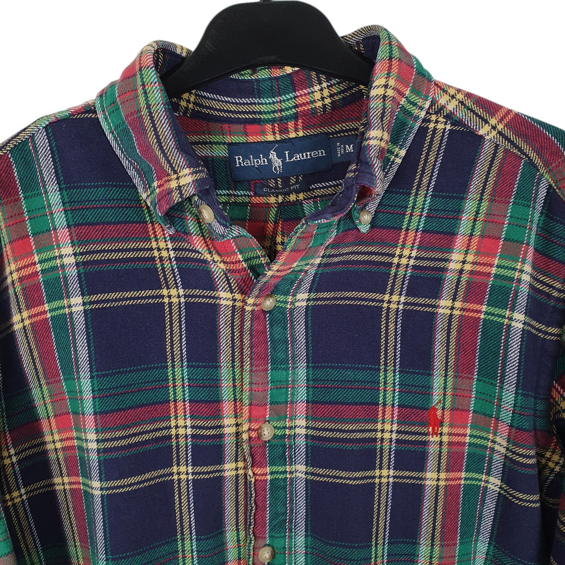 Mens Navy Ralph Lauren Heavy Flannel  Shirt