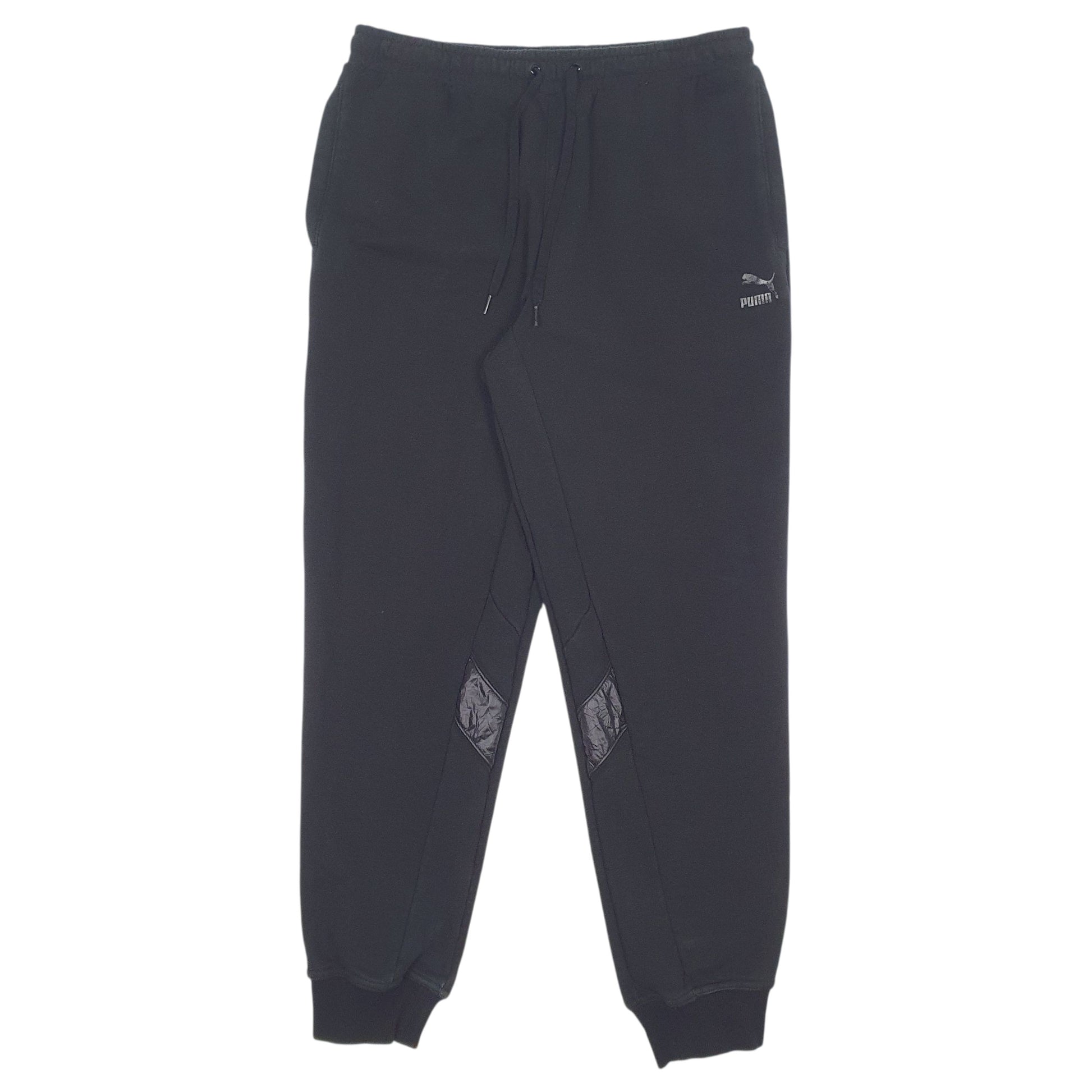 Mens Black Puma  Jogger Trousers