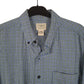 Mens Blue L.L.Bean Thick Flannel Houndstooth  Shirt